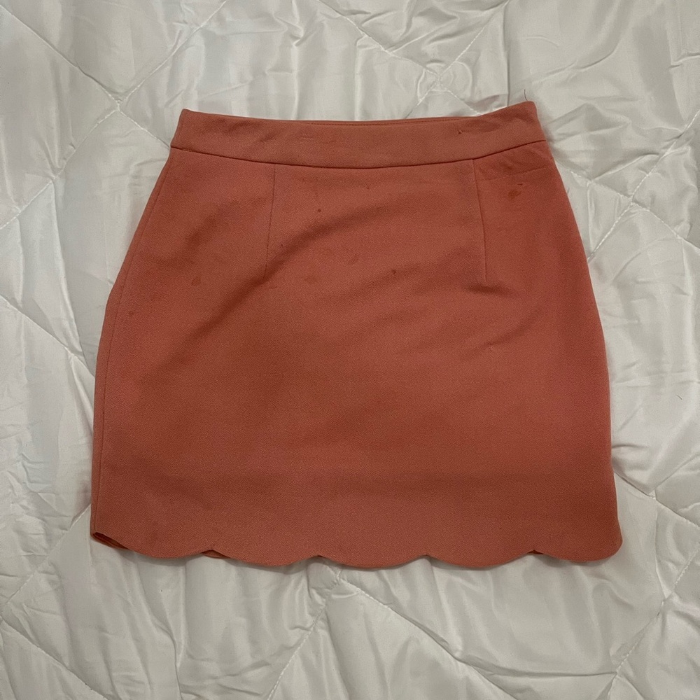 Tobi Scalloped Mini Skirt